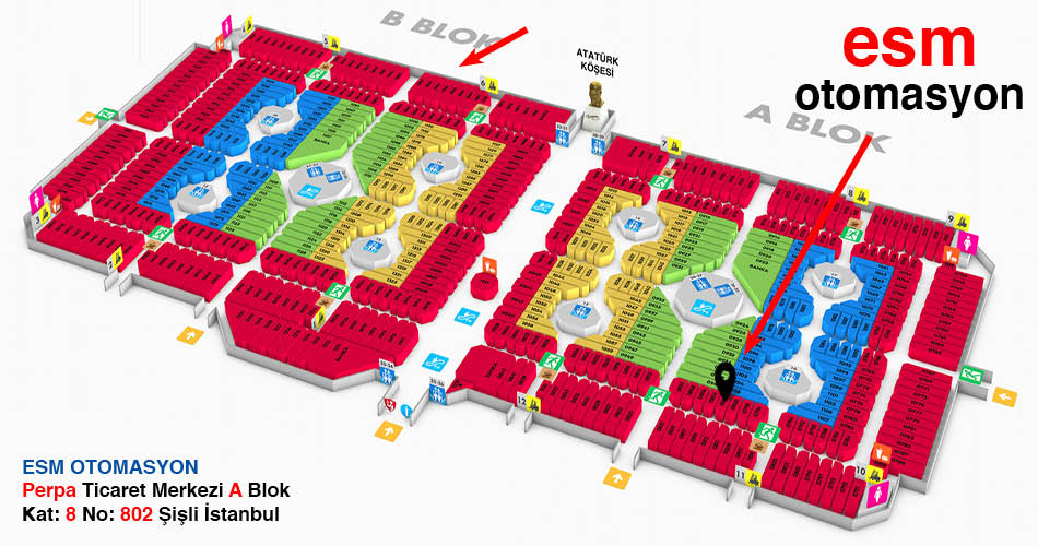 ESM Otomasyon Perpa Adres Kroki Kat Planı