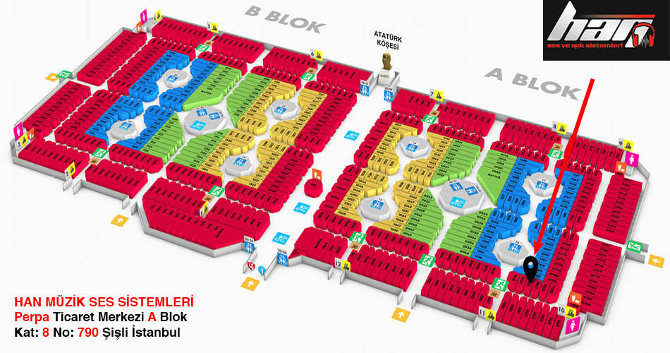 Han Müzik Perpa Adres Kroki Kat Planı