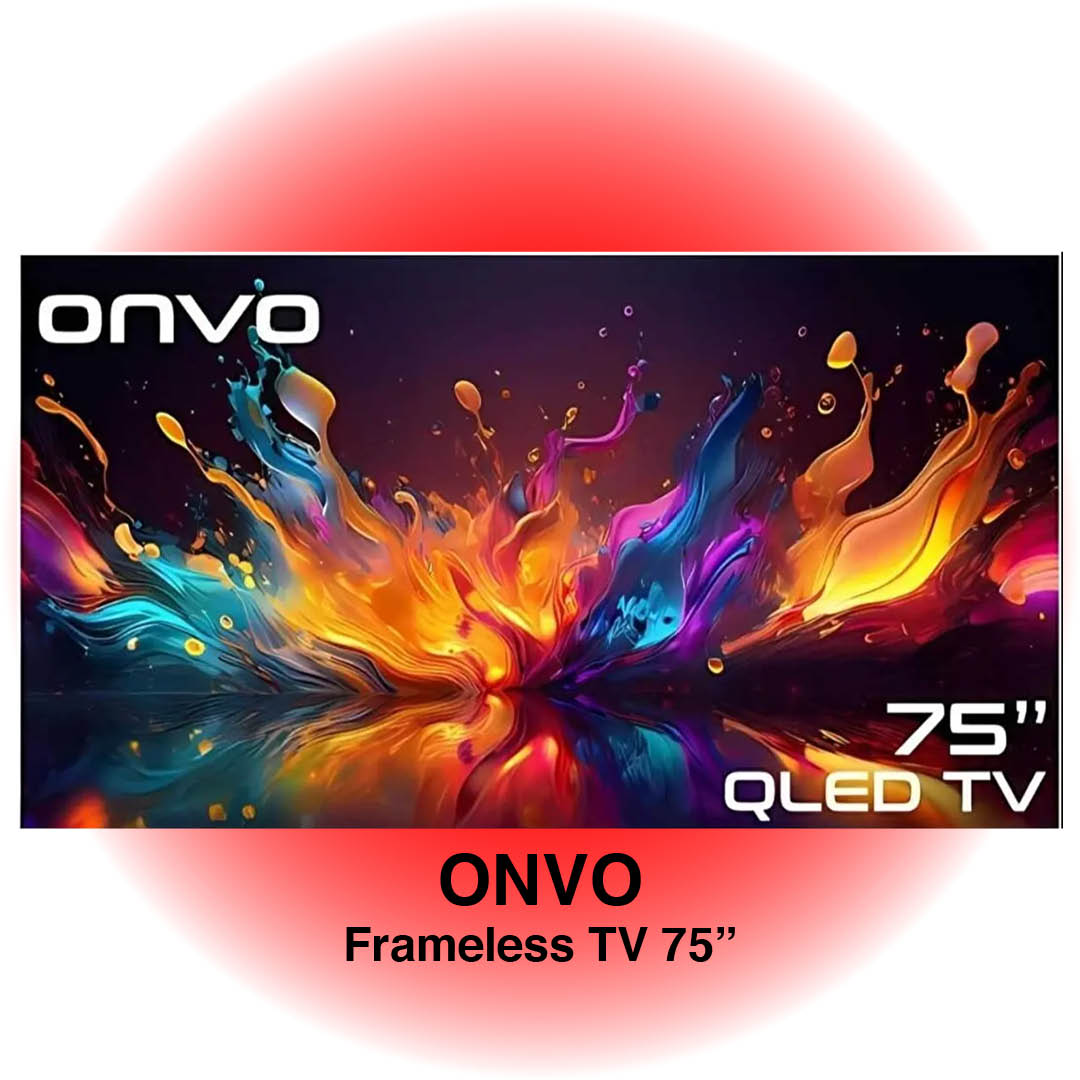 Onvo Frameless TV Onvo 75OVF9000UQ 75" 190 Ekran Uydu Alıcılı 4K Ultra HD Google Smart QLED TV Uydu Alıcılı 4K Ultra HD 4 HDMI ve 2 USB giriş