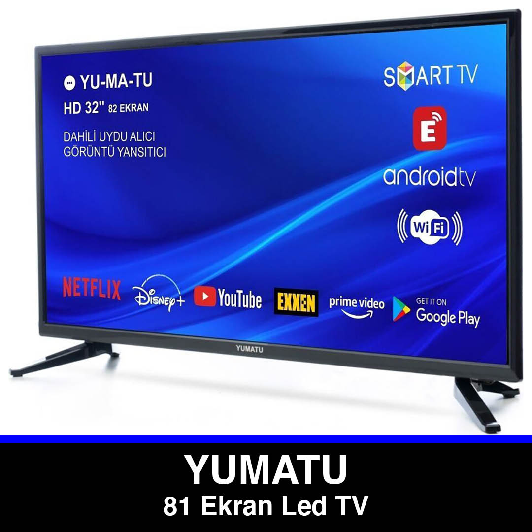 Yumatu 81 Ekran Led TV 32" Uydu Alıcılı HD Android