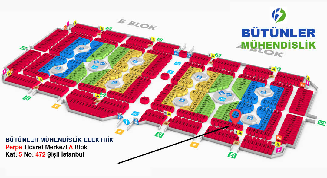 Bütünler Mühendislik Perpa Adres Kroki Kat Planı