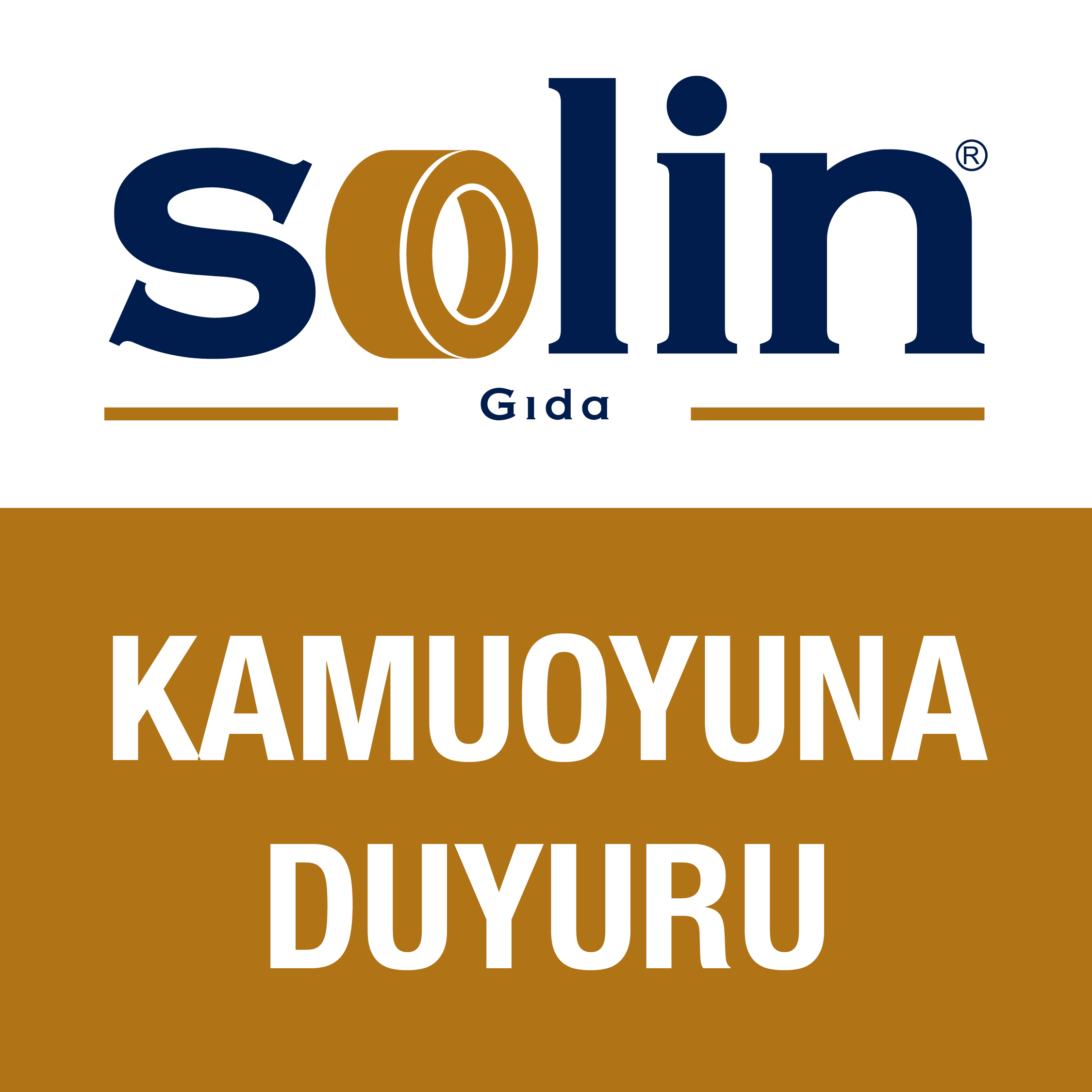 Solin Gıda'dan Kamuoyuna Duyuru